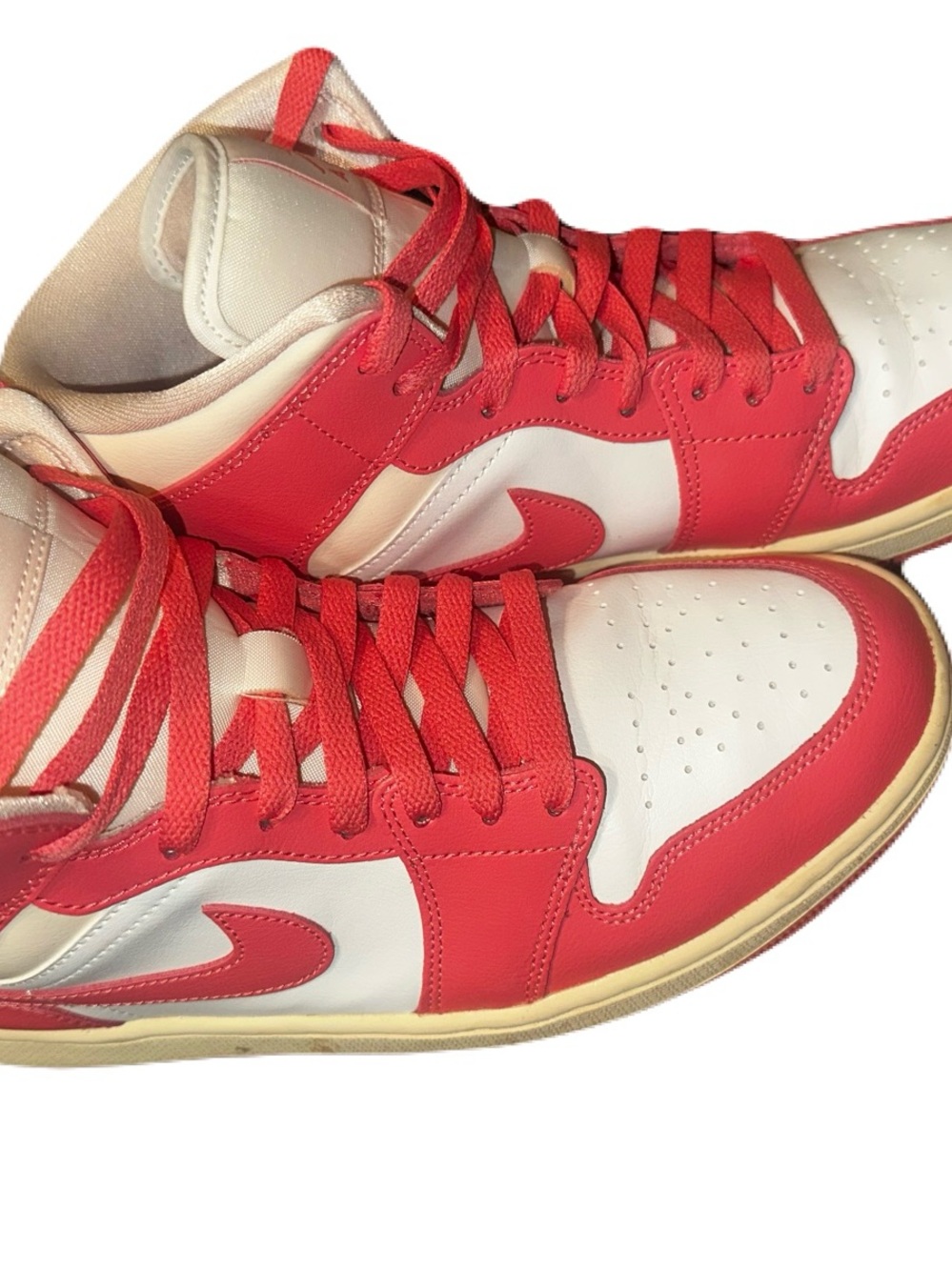Nike Pink, Cream and White Air Jordan 1’s